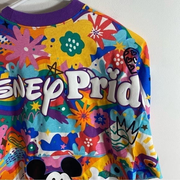 Disney Parks Pride Spirit Jersey NEW XS Colorful Rainbow LGBTQ Mickey Mouse - Picture 4 of 8